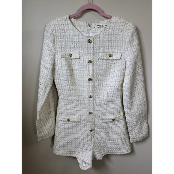 NEW NWT Amanda Uprichard Fallon Romper in White Size Small - Picture 2 of 5